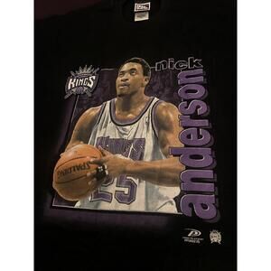 Nick Anderson Sacramento Kings Pro Player Shirt Youth 18 20 Xlarge Rare
